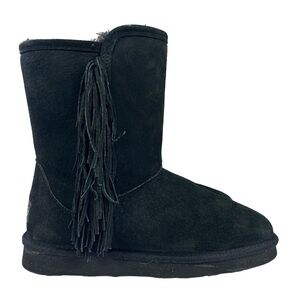 LAM Faux Suede Mid Calf Fur‎ Lined Winter Boots Size 7-7.5